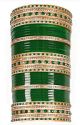 RIMI Bottle Green Wedding Chura, 2-Hands, 2.8 UGGC03496 Indian Jewellery