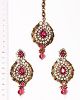 Ayeesha Earrings and Tikka IAPC02686 Indian Jewellery