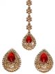 American Diamond, Antique Stud Earrings & Tikka - Sumandeep IARA11007 Indian Jewellery