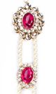 Pearl & Kundan Asian Plait Jewellery - Fuchsia Pink CAPK04141 Indian Jewellery
