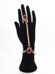 2 x Elegant Pearl & Antique Crystal Indian Hath Panjas - fuchsia pink HEPL11406 Indian Jewellery