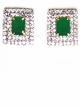 Elegant Indian Stud Earrings (princess cut czar diamonds) EEGA10952 Indian Jewellery