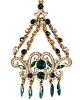 Jaiya Emerald Crystal Jhumar - Antique PAGC0294 Indian Jewellery