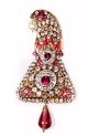 Shah Brooch - Rani Pink KAPC10095 Indian Jewellery