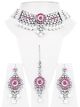 Baby Pink, Silver, Pearl & Kundan Choker- Kismat NSPL10686 Indian Jewellery