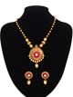 Medium Round Pendant Set NERL10876 Indian Jewellery