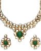 Green Kundan Collar Necklace & Studs NEGK10987 Indian Jewellery