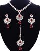 Delicate silver crystal necklace set - Shabnam NSRC11130 Indian Jewellery