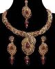 Bright Red, Antique Gold, Asymmetric Necklace Set NARP11189 Indian Jewellery