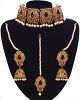 Antique & Pearl Indian Jewellery Set - Maroon Red NARC11222 Indian Jewellery