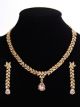 Delicate Gold Crystal Jewellery Set - Arishia NAPC11336 Indian Jewellery