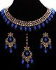 Elegant Antique American Diamond Indian Jewellery Set - Royal Blue NALA11535 Indian Jewellery