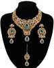 Statement Crystal Indian Jewellery Set - teal NALC11640 Indian Jewellery