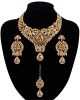Statement Crystal Indian Jewellery Set - golden champagne (lct) NANC11647 Indian Jewellery