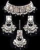 Silver Mirrored Asian Indian Choker Jewellery Set NSBM11916 Indian Jewellery