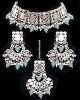 Silver Mirrored Asian Indian Choker Jewellery Set NSLM11917 Indian Jewellery