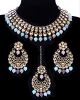 Antique Flexible Indian Jewellery Set - Pastels NAPK11506 Indian Jewellery