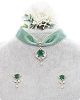 Sabyasachi Contemporary Indian Velvet Choker - Mint Green NSGA12323 Indian Jewellery