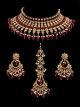 Cherry Red American Diamond Antique Indian Jewellery Set NARA12447 Indian Jewellery