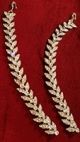 Thick Crystal Leaf Indian Sahara Earring Chains - Light Gold EGWC11027 Indian Jewellery