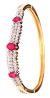 XS Ruby Delicate American Diamond Bracelet WGRA03594 Indian Jewellery