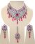 Silver & Fuchsia Pink Necklace Set BSPC10034 Indian Jewellery
