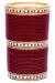 Traditional Punjabi, Dotted White Crystal Wedding Chura - Maroon 2.8 UERC11791 Indian Jewellery