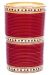 Traditional Punjabi, Dotted White Crystal Wedding Chura - Blood Red UERC11798C Indian Jewellery