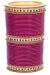 Traditional Punjabi, Dotted Champagne Crystal Wedding Chura - Magenta Pink 2.8 UEPC11806 Indian Jewellery