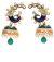Large Peacock Multi Coloured Jhumka EGGL10349 Indian Jewellery