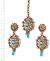 Sky Blue Earrings and Tikka IALK03455 Indian Jewellery