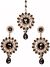 Large Round Earrings & Tikka ISBA10259 Indian Jewellery