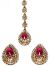 American Diamond Indian Stud Earrings & Tikka - Sumandeep IAWA11005C Indian Jewellery