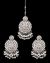 Silver Kundan & Crystal Earrings & Tikka Jewellery ISWK12348 Indian Jewellery