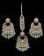 Premium Antique Gold Mirror Beaded Earring & Tikka IAGM12352 Indian Jewellery