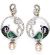 Fine Peacock Indian Asian Earrings ESMA03812 Indian Jewellery