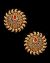 Sunray Large Indian 22k Stud Earrings - Blood Red EERK11230 Indian Jewellery