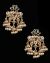 Light Gold Layered-Jhumka Indian Earrings - black EGBA12150 Indian Jewellery