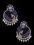 Silver Oxidised Peacock Indian Earrings ESLP12180 Indian Jewellery