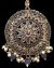 Round Medium American Diamond Indian Head Jewel - Grey ZAEA11949 Indian Jewellery