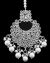 Statement American Diamond Indian Tikka - Silver ZSWA11958 Indian Jewellery