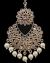 Round Antique Medium Indian Tikka Headpiece - Pearl ZANA12267 Indian Jewellery