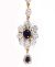Navy Small/Medium Indian Fine American Diamond Tikka ZGLA04359 Indian Jewellery
