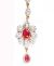 Ruby Small/Medium Indian Fine American Diamond Tikka ZGRA04361 Indian Jewellery