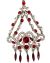 Jaiya Siam Crystal Jhumar - Silver PSRP04542 Indian Jewellery