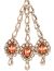 PRIYA Jhumar - Antique gold & Orange PAOK0249 Indian Jewellery