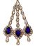 PRIYA Jhumar - Antique gold &Indigo Blue PALK02622 Indian Jewellery