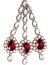 PRIYA Jhumar - Silver & Dark Maroon Red PSRK03032 Indian Jewellery