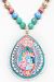 Large Indian God/ Goddess / Pooja Pendant Mala - Radha Krishna Couple NGLK04788 Indian Jewellery