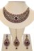 Crystal Collar Necklace Set - Maroon-Green Ella NAMC10494 Indian Jewellery